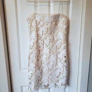 Brand New! BHLDN White Lace Nude Dress